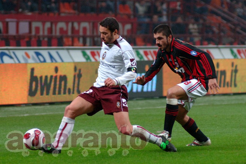 Daniele Di Donato, neo 40enne, contro Gattuso in Milan-Arezzo di Coppa Italia